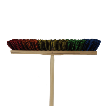Besen Farbenfroh (60cm) mit Stiel.
